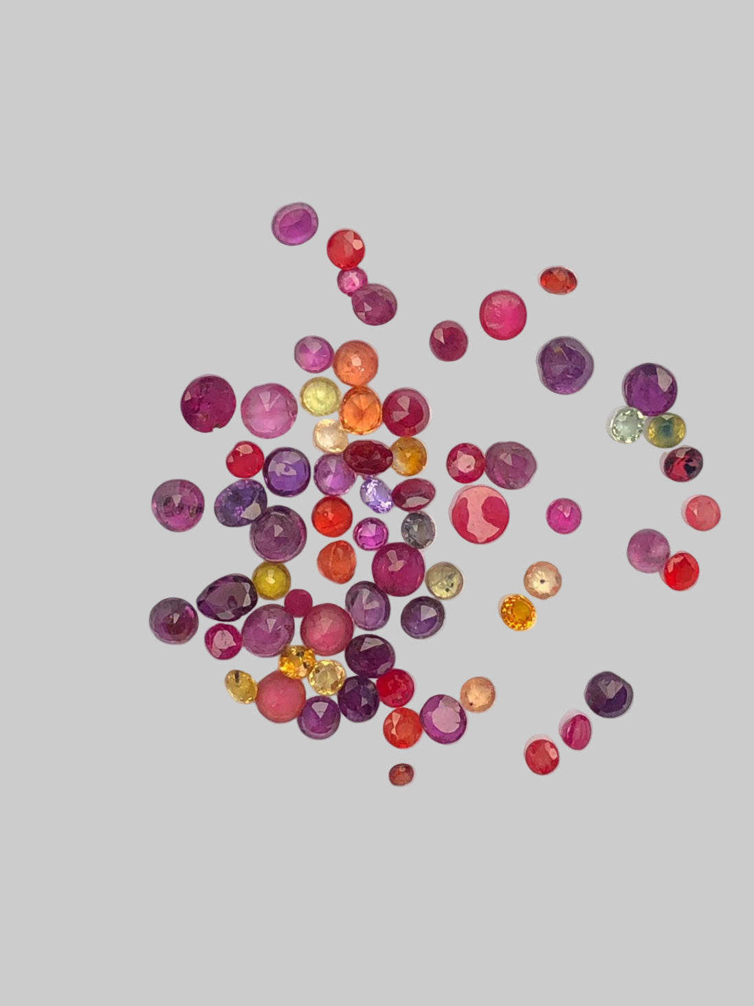 15 Carat Multicolour Round Shape Natural Sapphire Colored Stones Deal