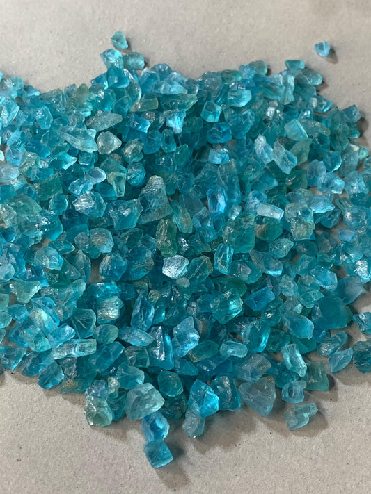 500 Carats Rough Neon Blue Apatite for Faceting.