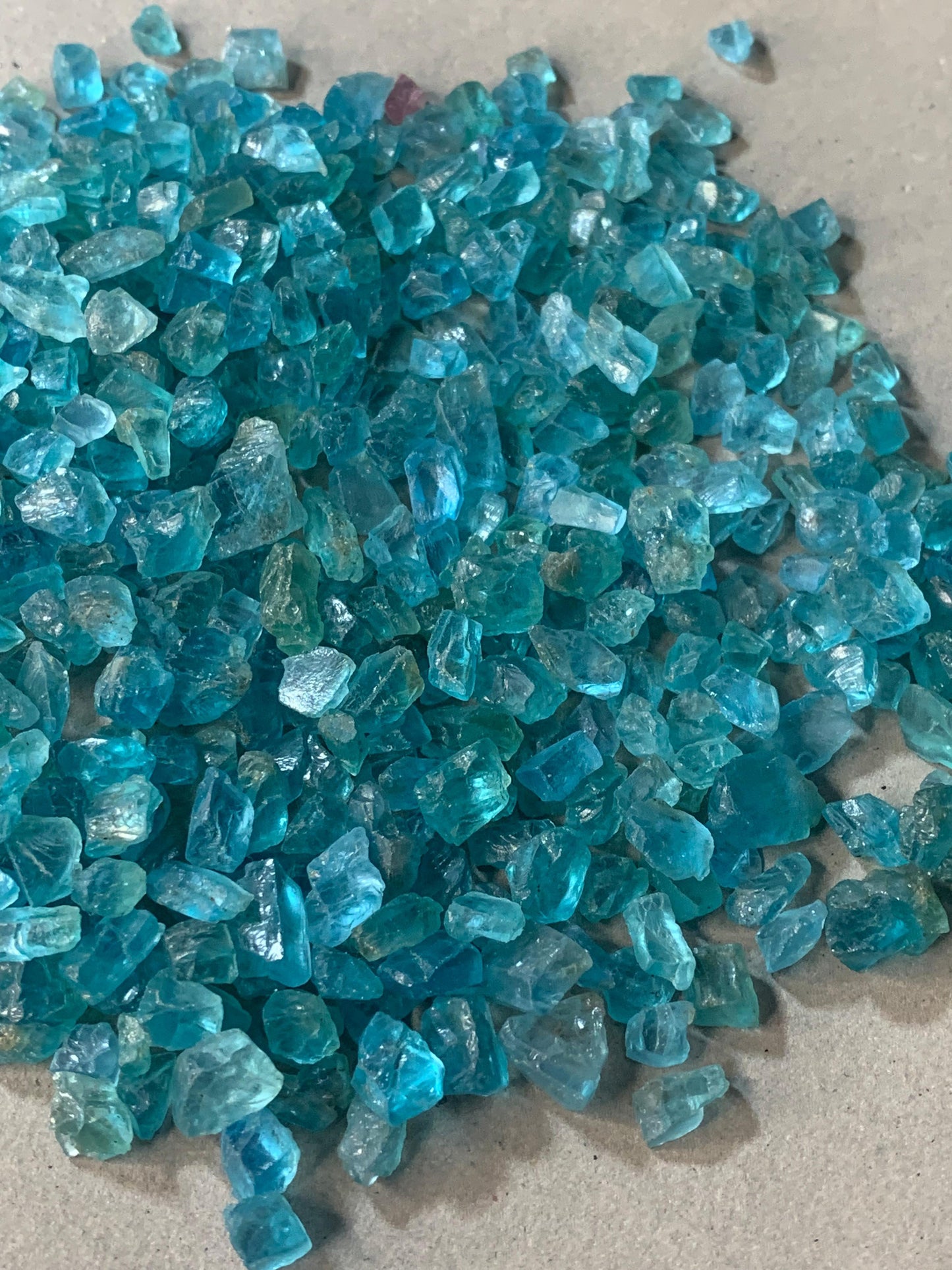 500 Carats Rough Neon Blue Apatite for Faceting.