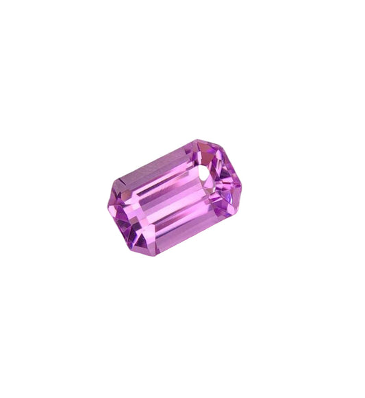 12 ct Emerald Cut Pink Kunzite Loose Gemstone