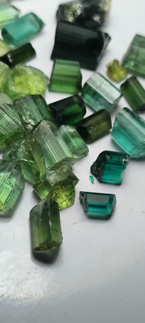 265 Carat Rough Green & Blue Tourmaline – Facet Rough Parcel Deal