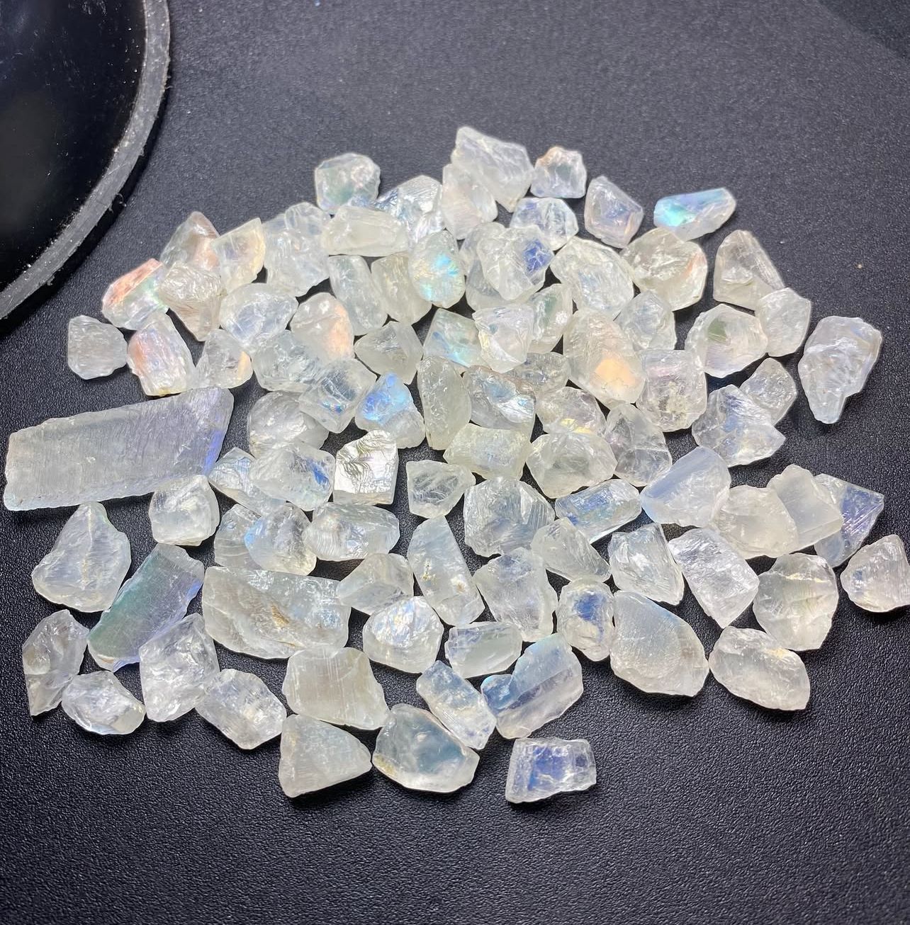 100 Grams Facet Grade Blue Rough Moonstone Gems | Rare Rough Moonstone
