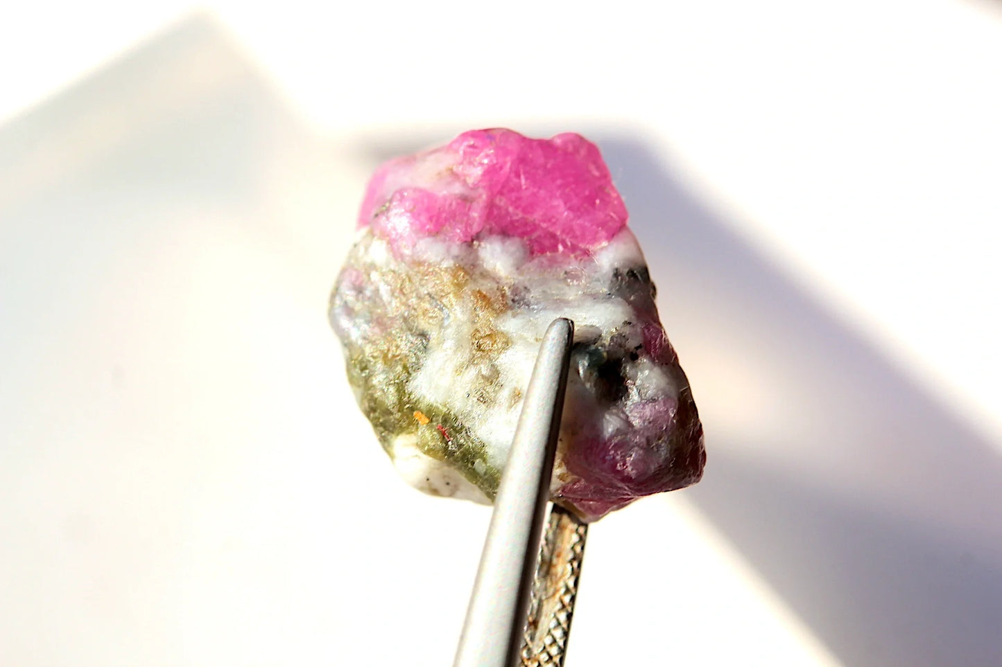 24 Carats Ruby Crystal on Calcite