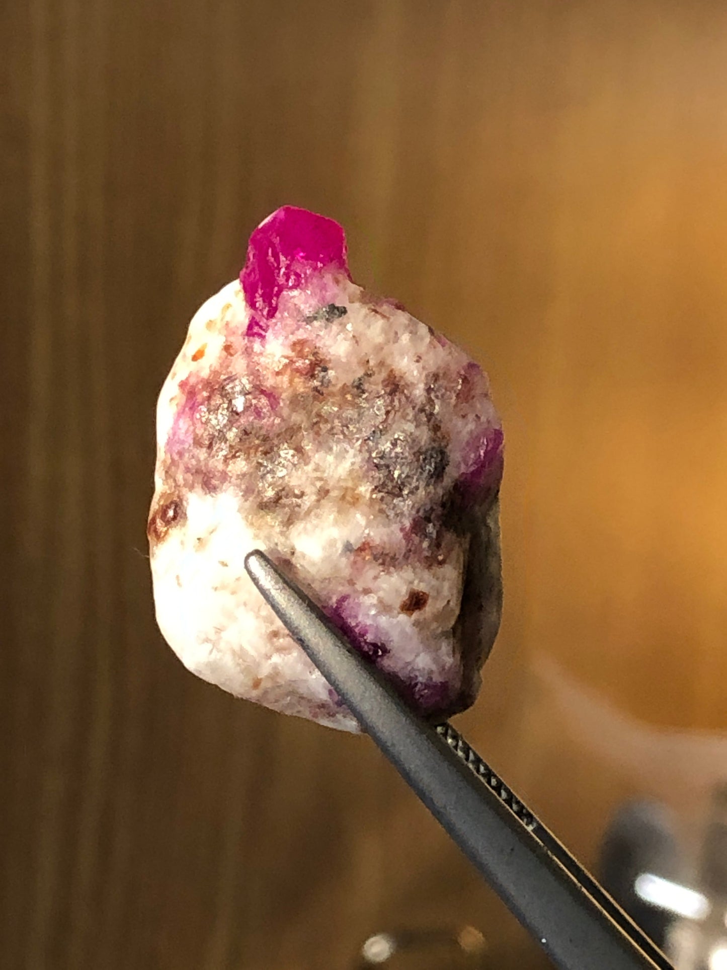 27 carats Natural Ruby Crystal on Calcite from Afghanistan