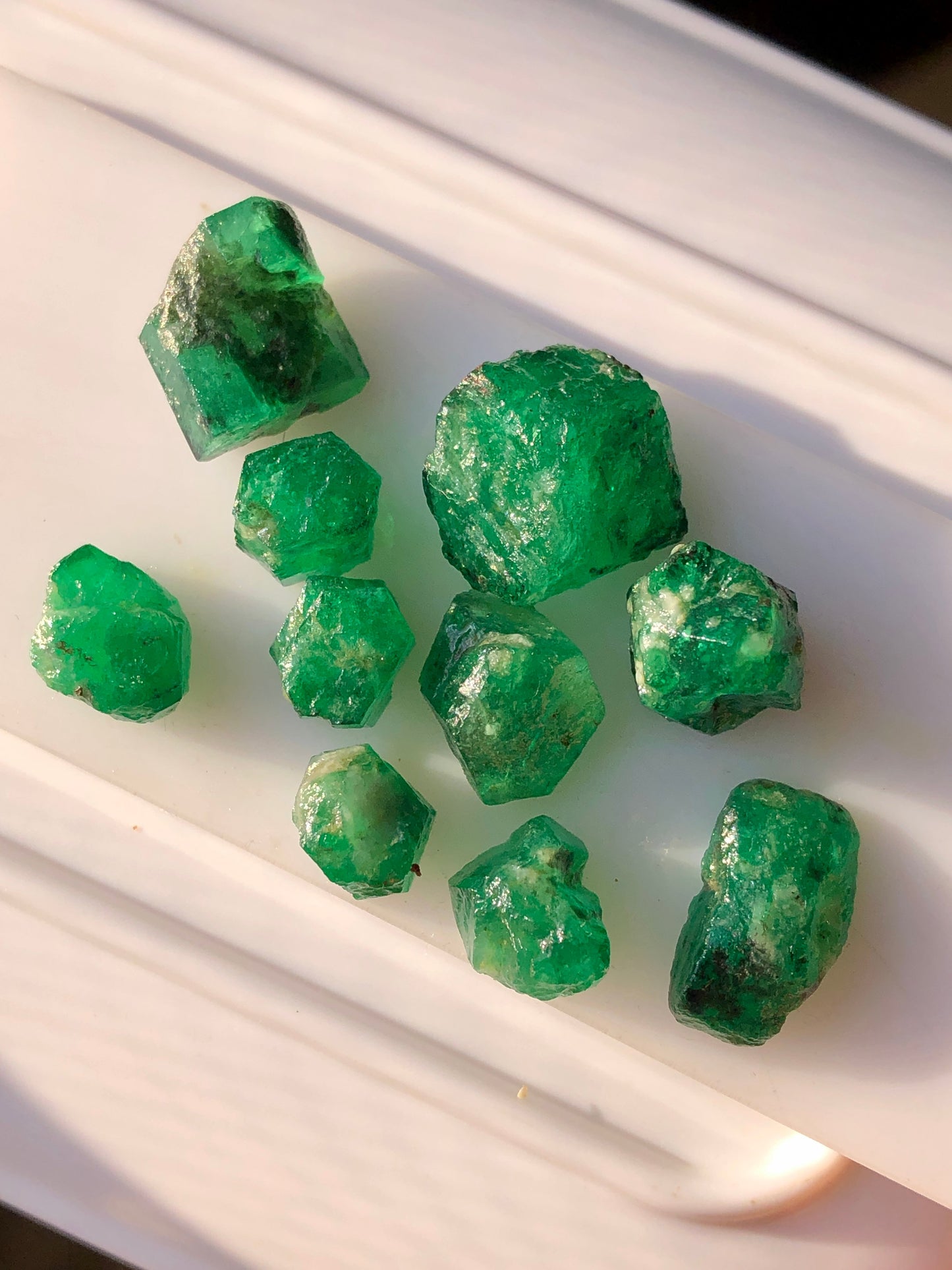49 Carats Vivid Green Swat Emerald Rough Stones -  from Pakistan