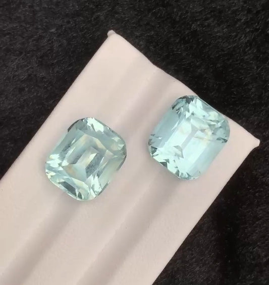19.40 carat Aquamarine Loose Stone Pair.