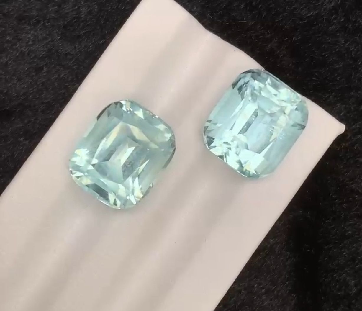 19.40 carat Aquamarine Loose Stone Pair.