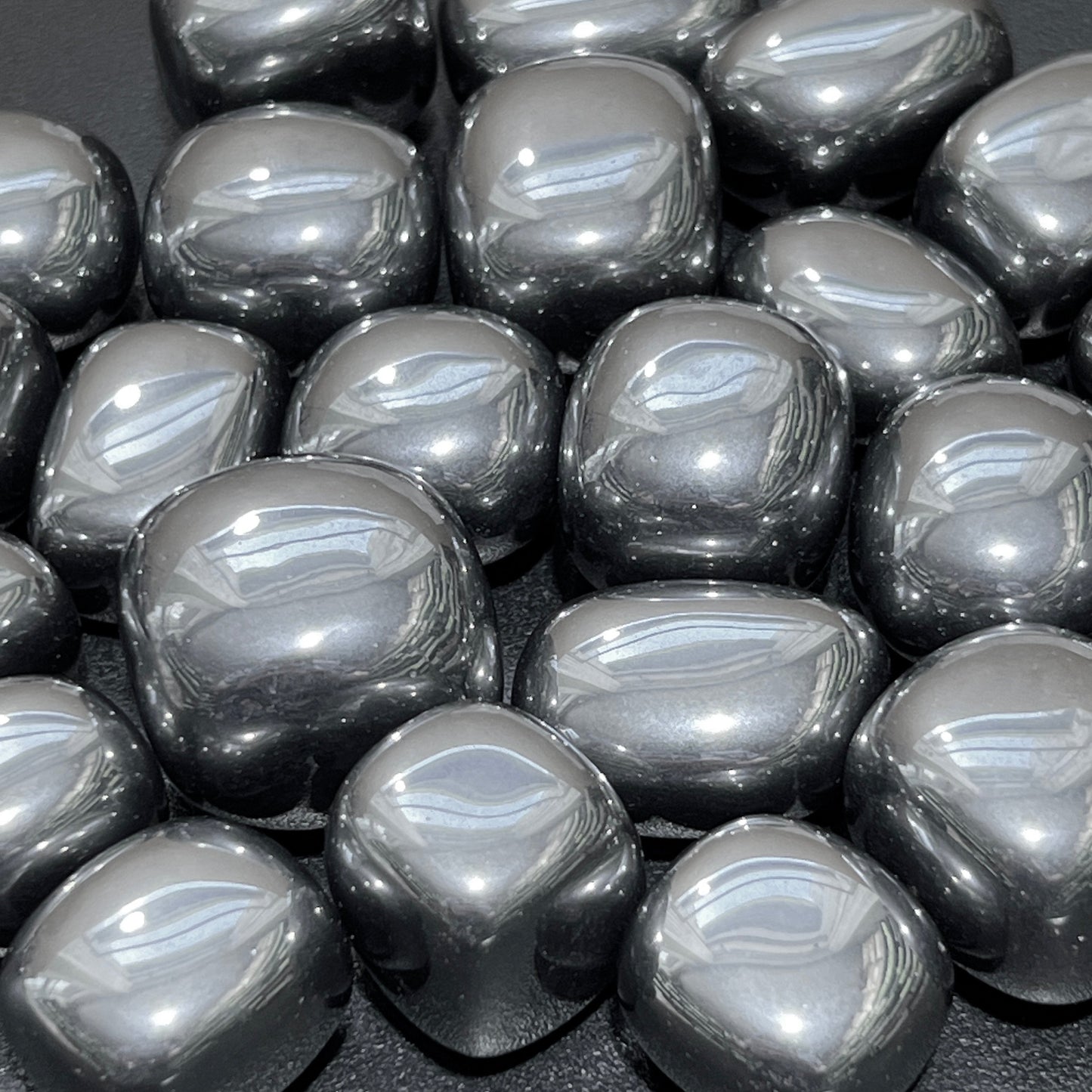 Silver Terahertz Tumbled Stones (By The Piece Or Pound) Wholesale