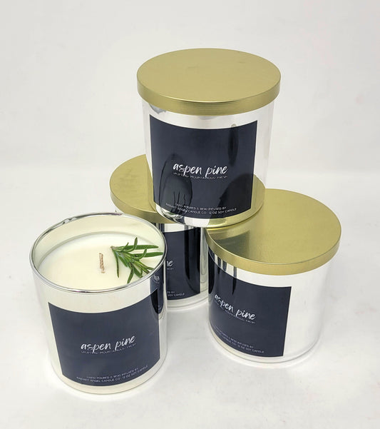 Aspen Pine Scented Soy Christmas Candle