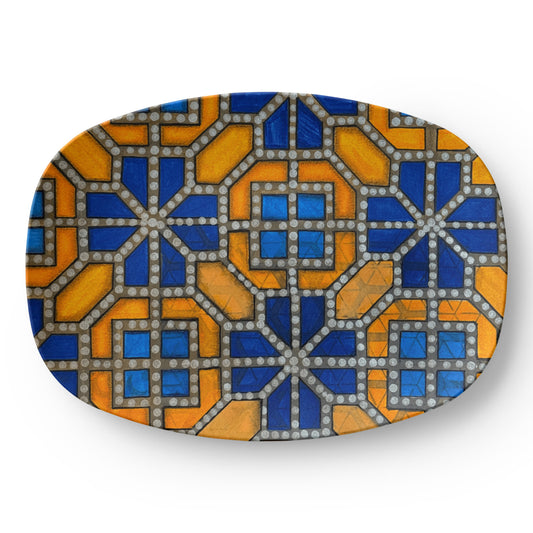 Mosaic Doodle 10"x14" Platter