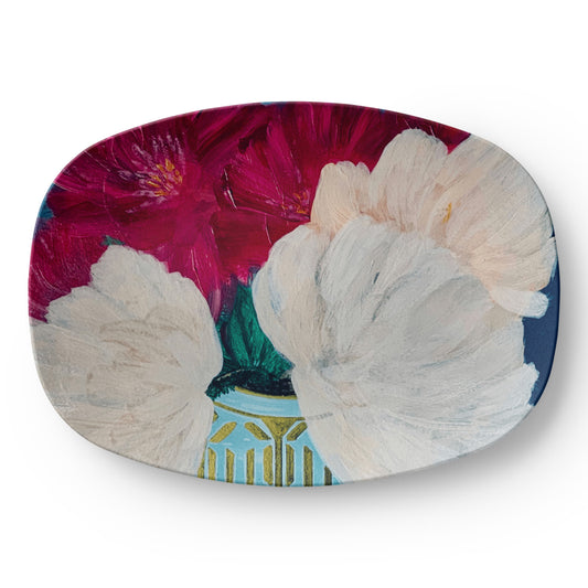 Peonies 10"x14" Platter