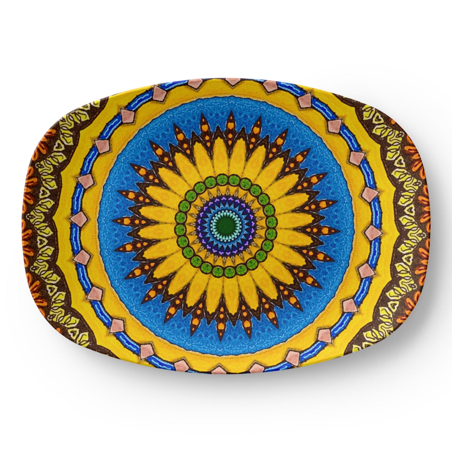 Joyful Mandala 10"x14" Platter