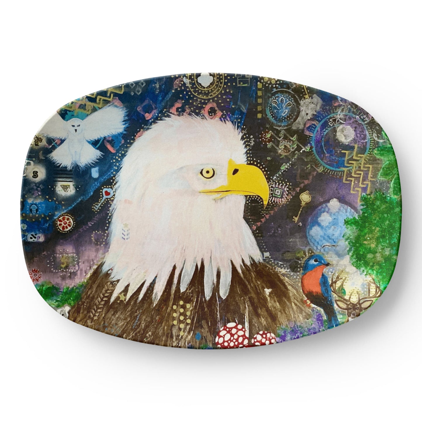 Mystic Eagle & Friends 10"x14" Platter