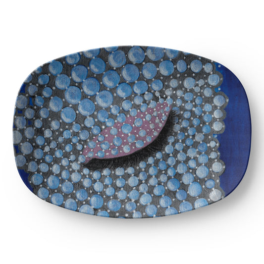 Pearls- The Cosmic Blue Collection 10"x14" Platter