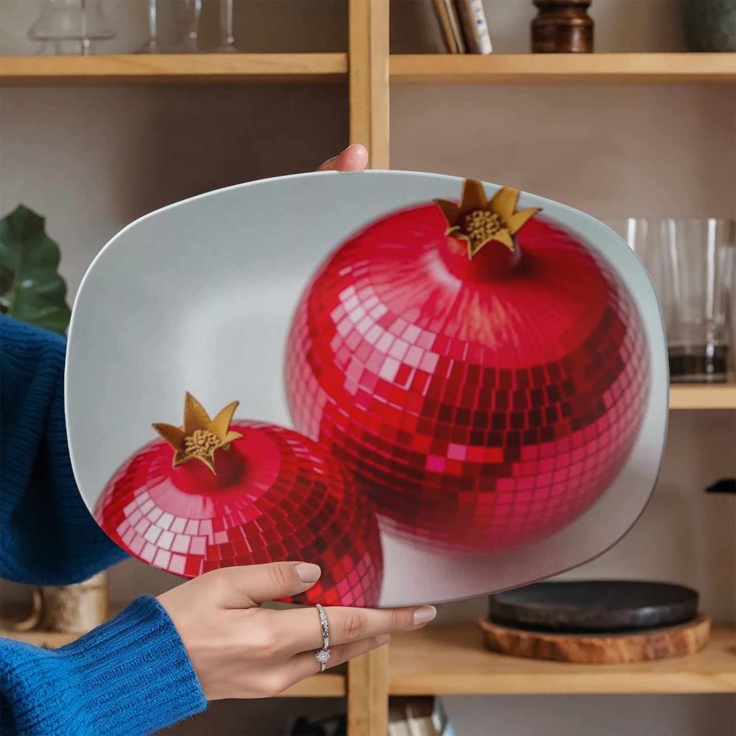 Disco Pomegranate 10"x14" Platter