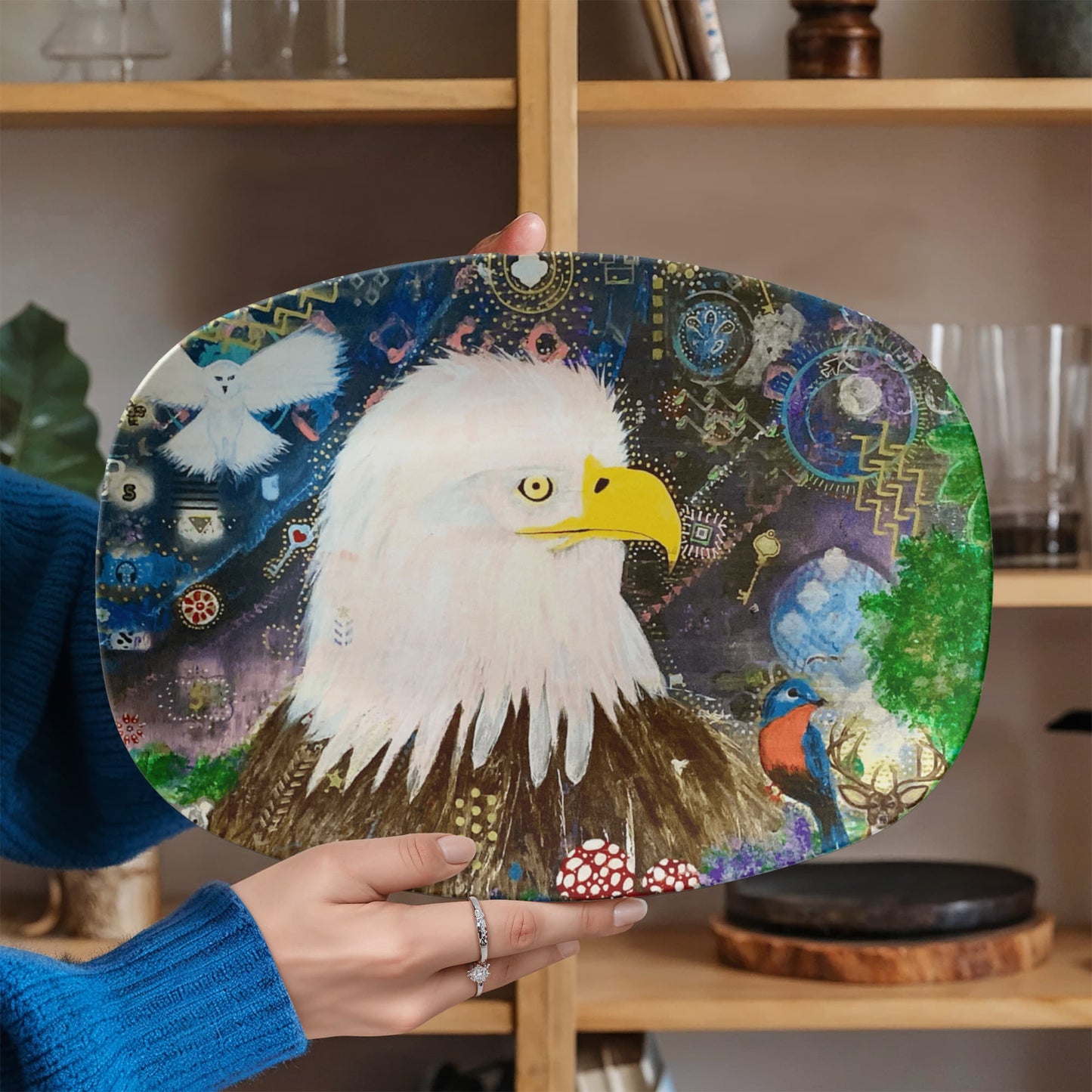 Mystic Eagle & Friends 10"x14" Platter
