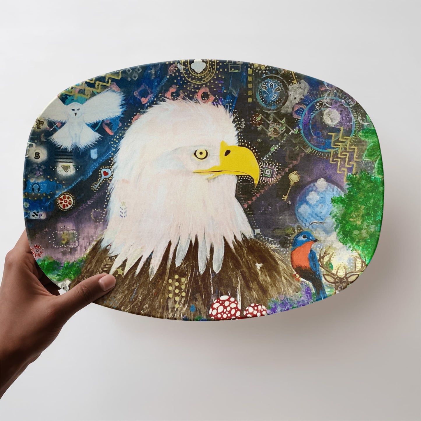 Mystic Eagle & Friends 10"x14" Platter