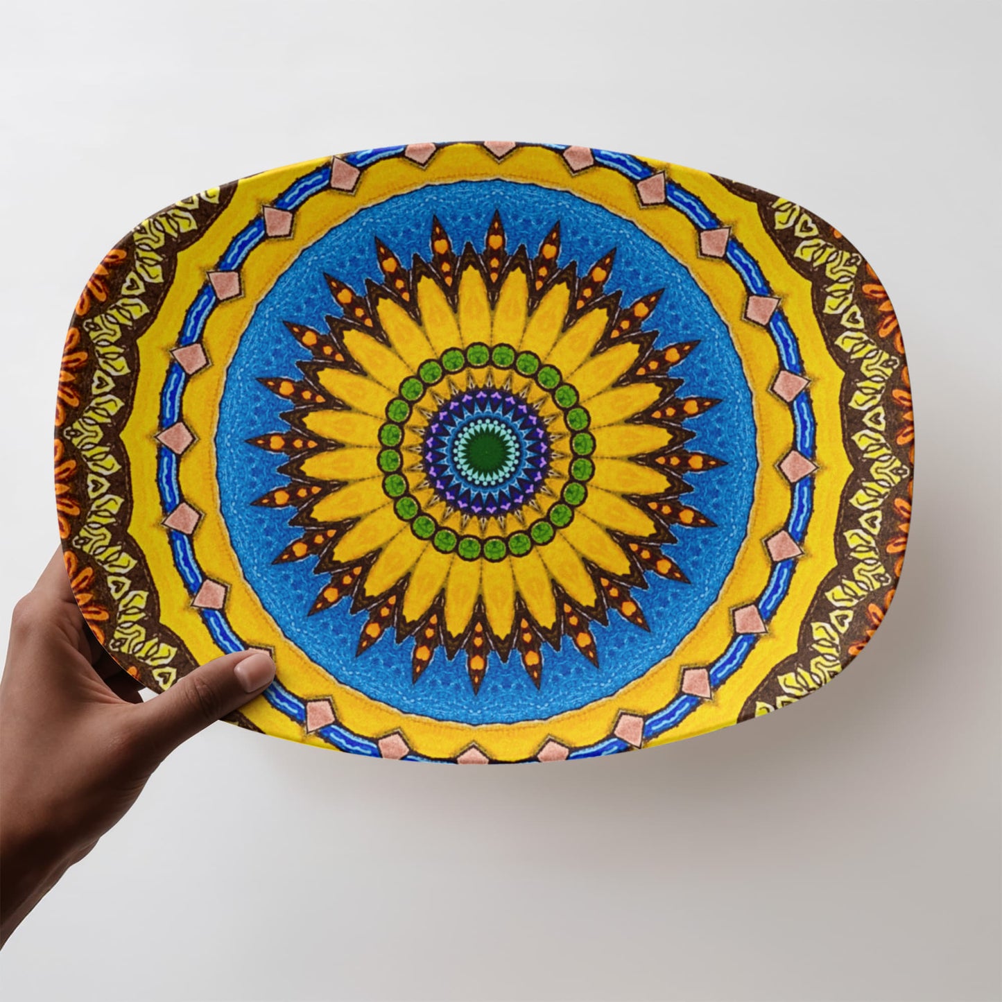 Joyful Mandala 10"x14" Platter