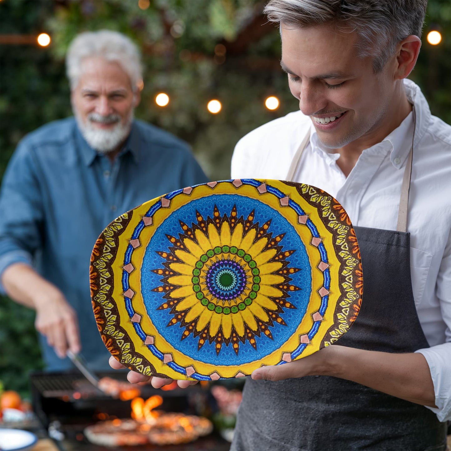 Joyful Mandala 10"x14" Platter