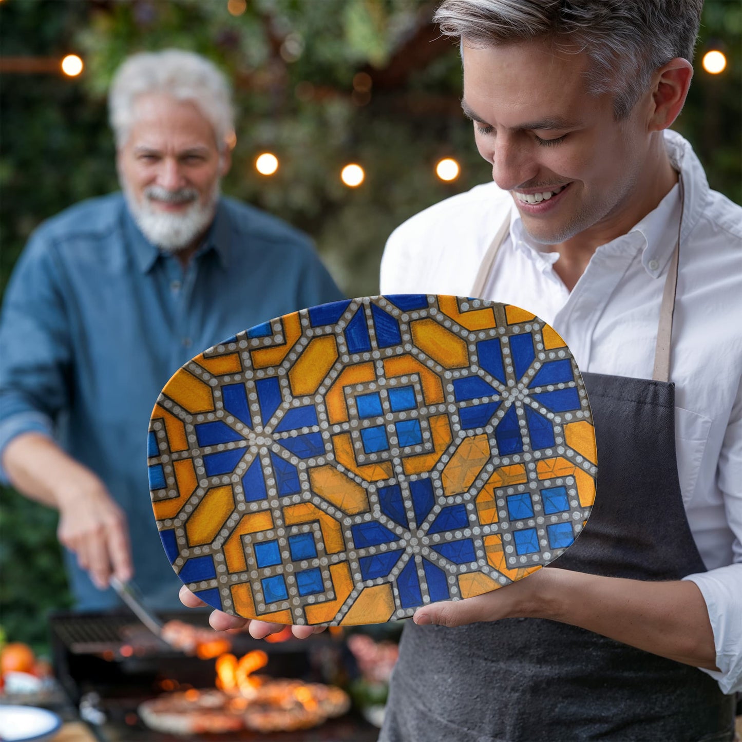 Mosaic Doodle 10"x14" Platter