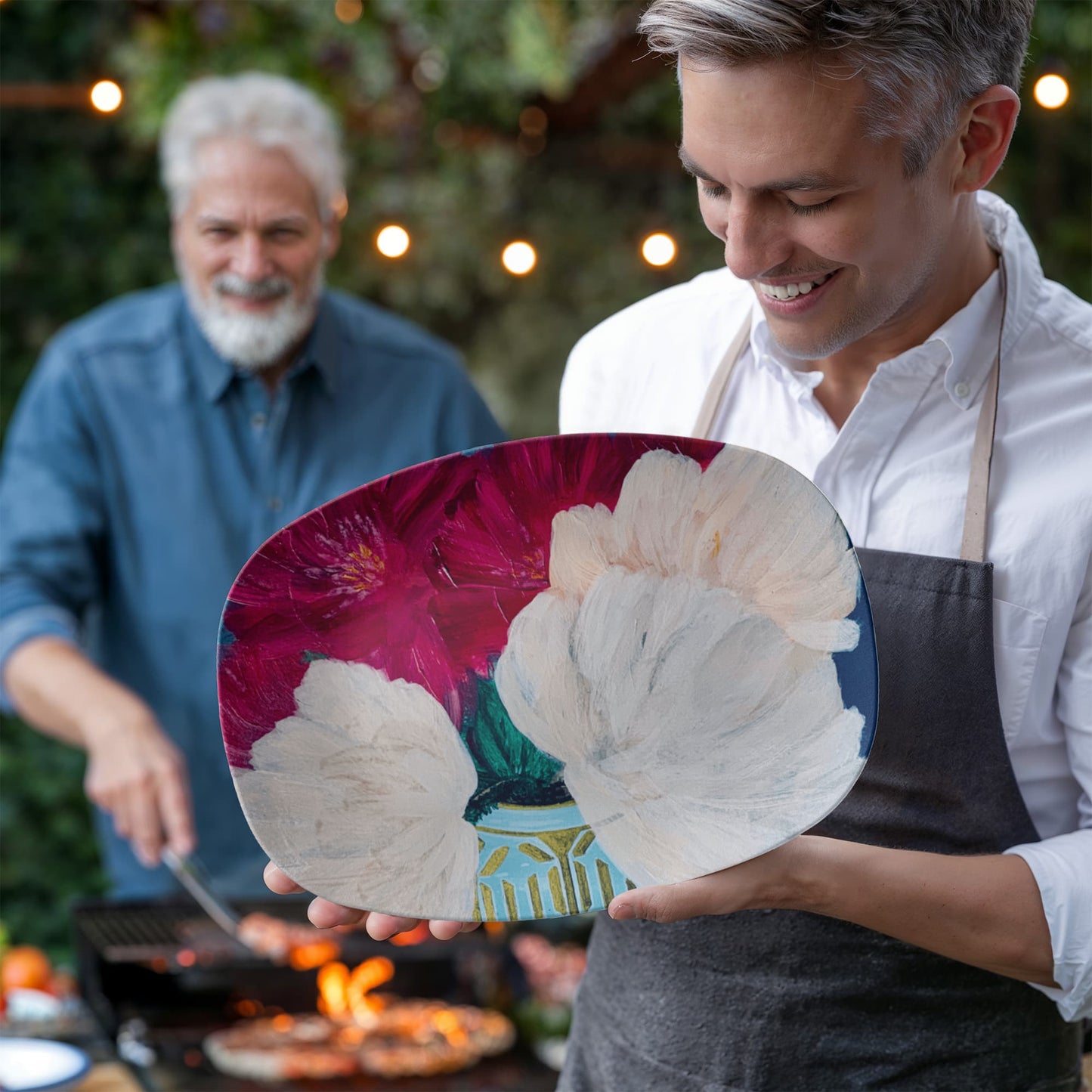 Peonies 10"x14" Platter