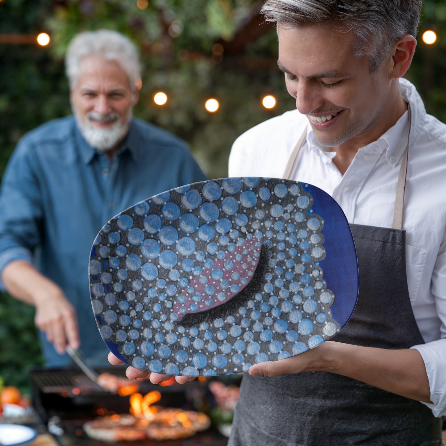 Pearls- The Cosmic Blue Collection 10"x14" Platter