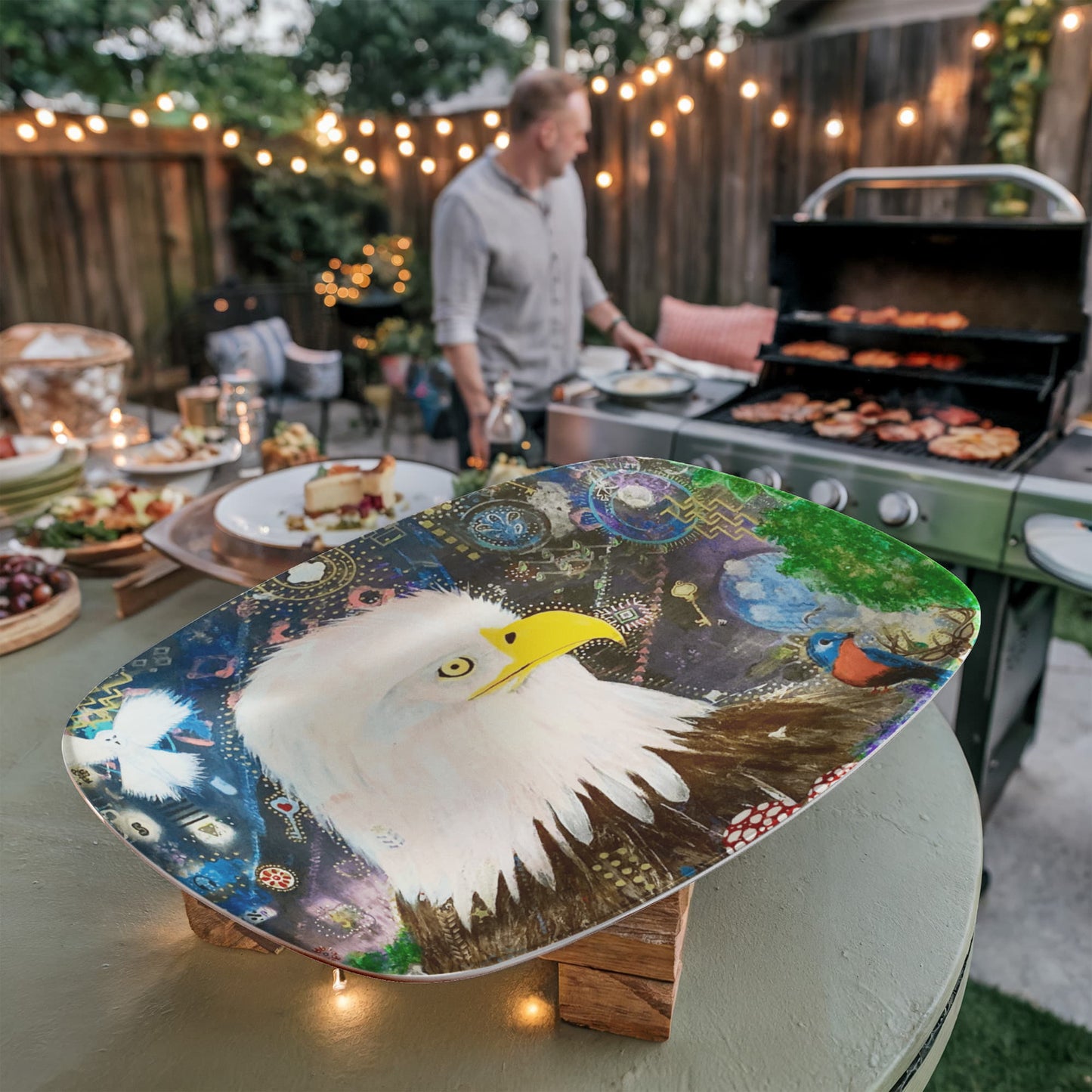 Mystic Eagle & Friends 10"x14" Platter