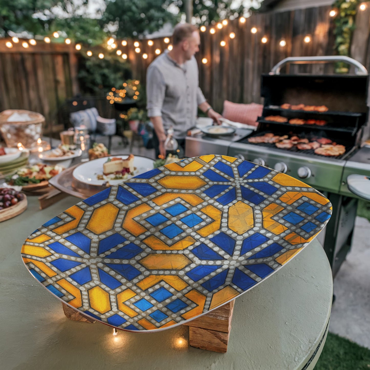 Mosaic Doodle 10"x14" Platter