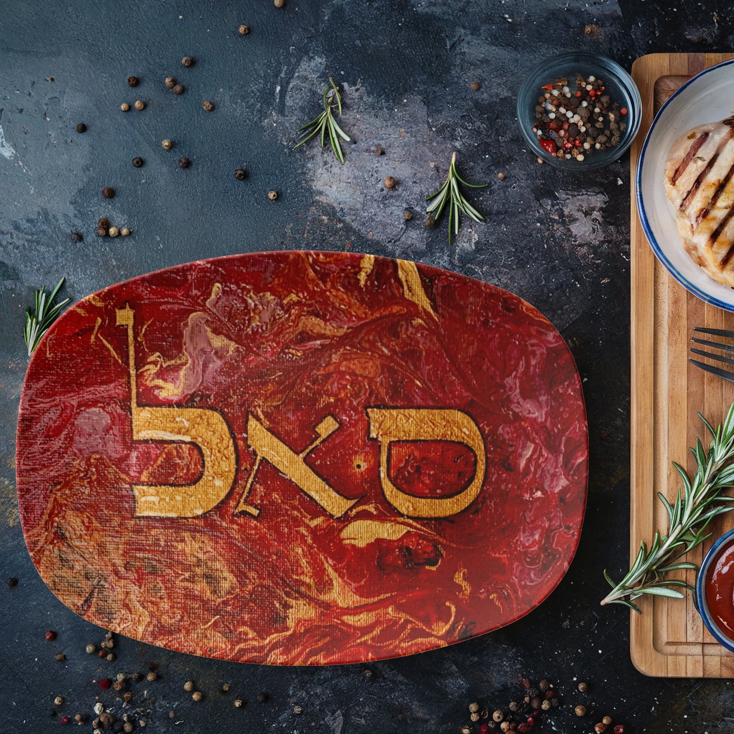 Samech Aleph Lamed 10"x14" Platter