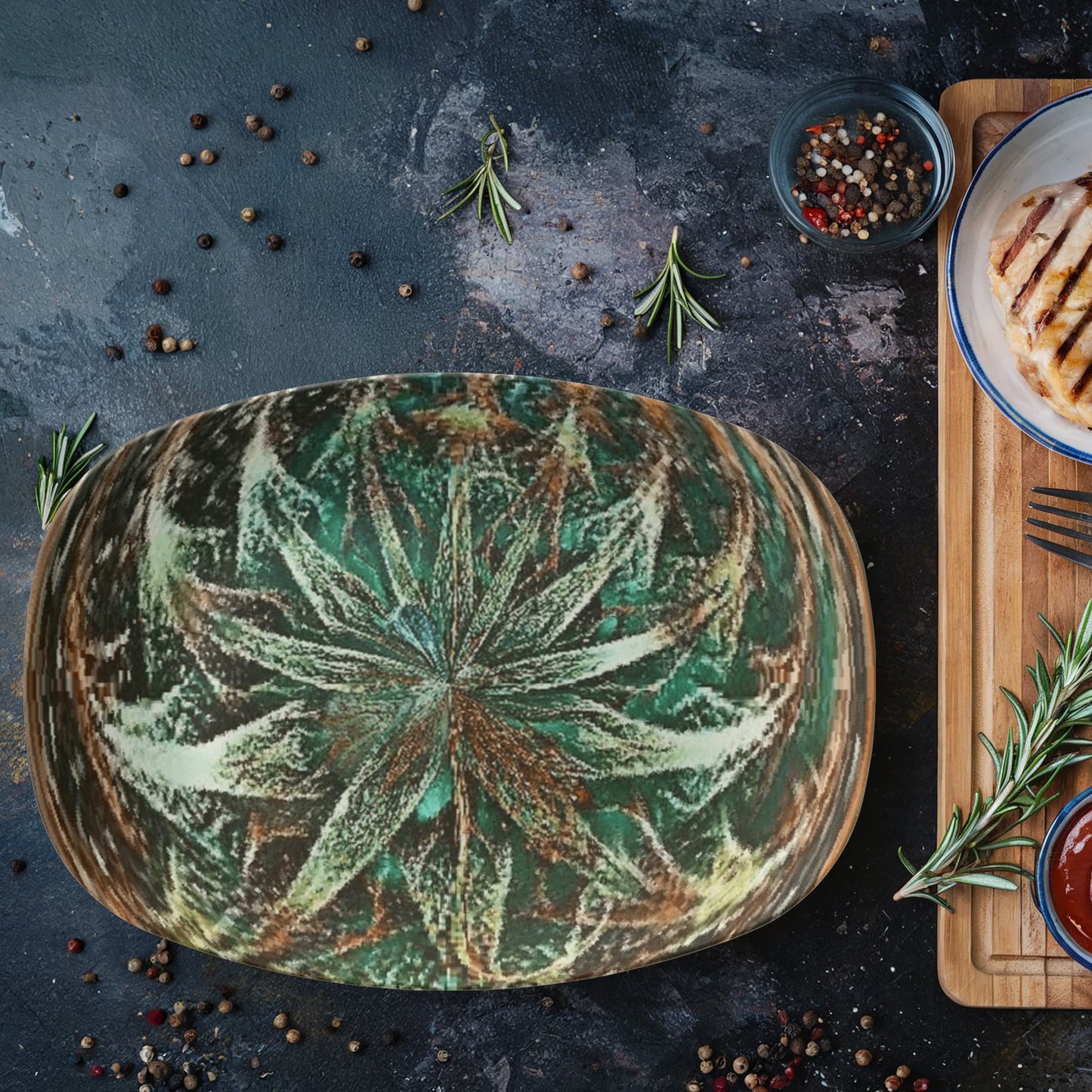 Herbs 10"x14" Platter