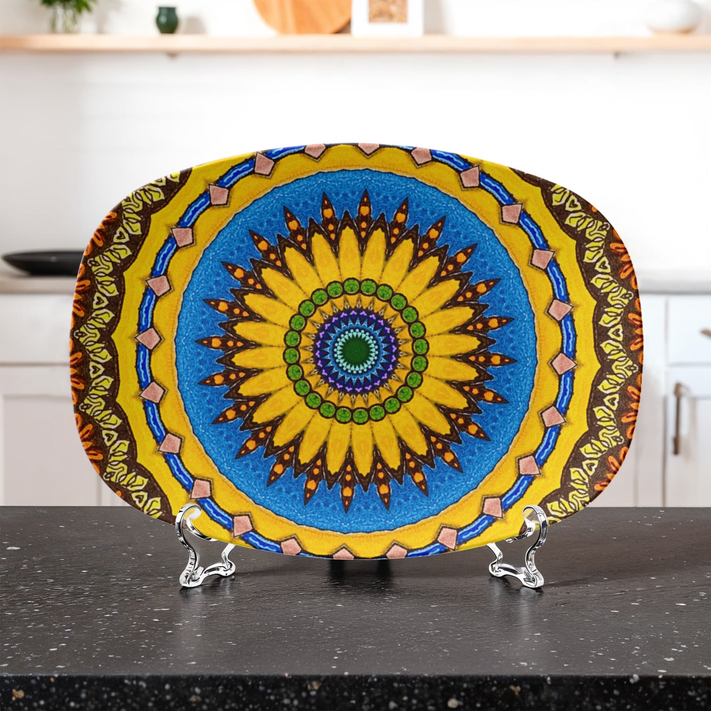Joyful Mandala 10"x14" Platter