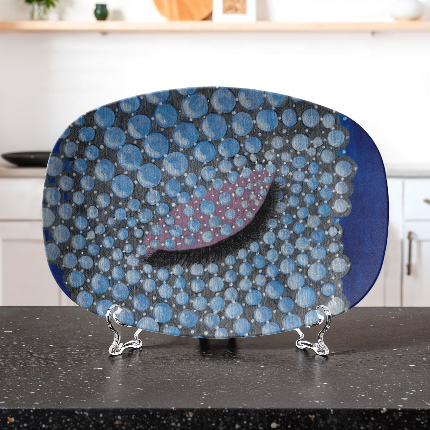 Pearls- The Cosmic Blue Collection 10"x14" Platter