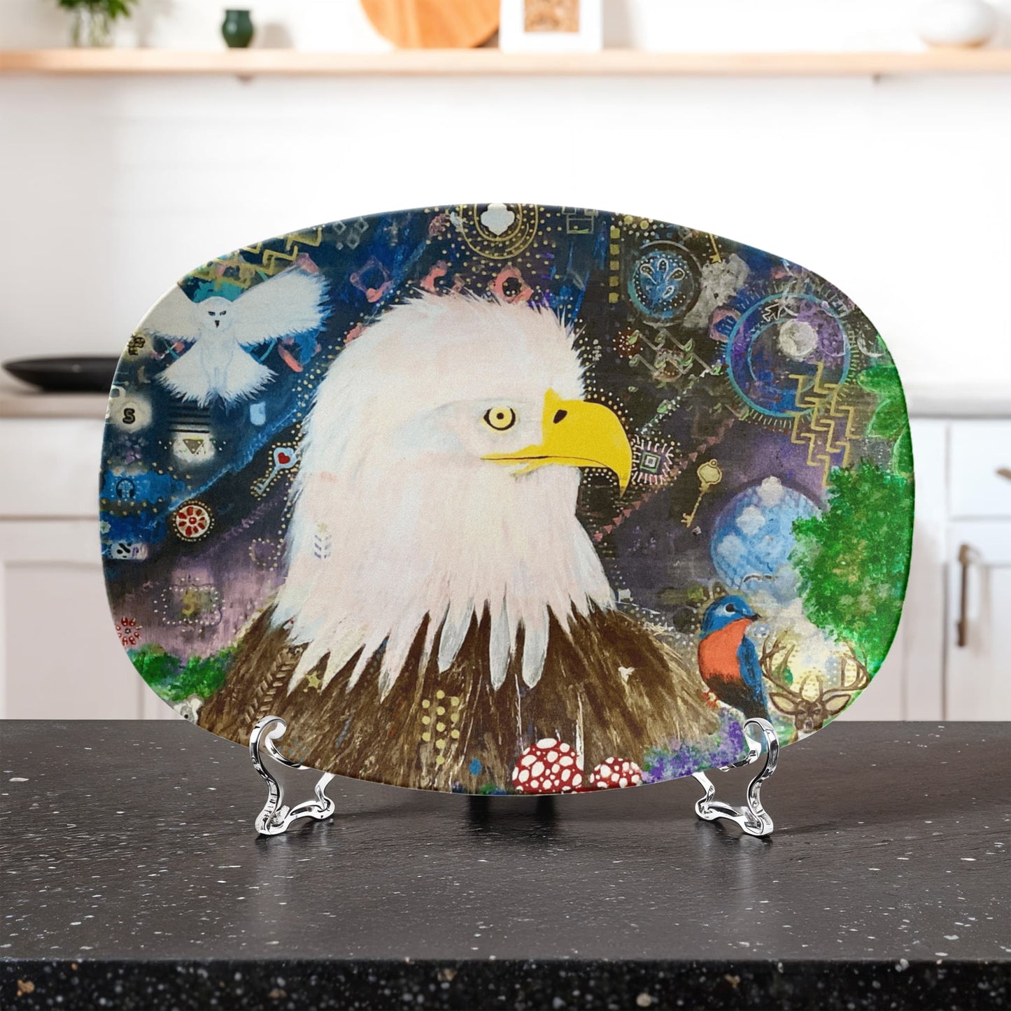 Mystic Eagle & Friends 10"x14" Platter