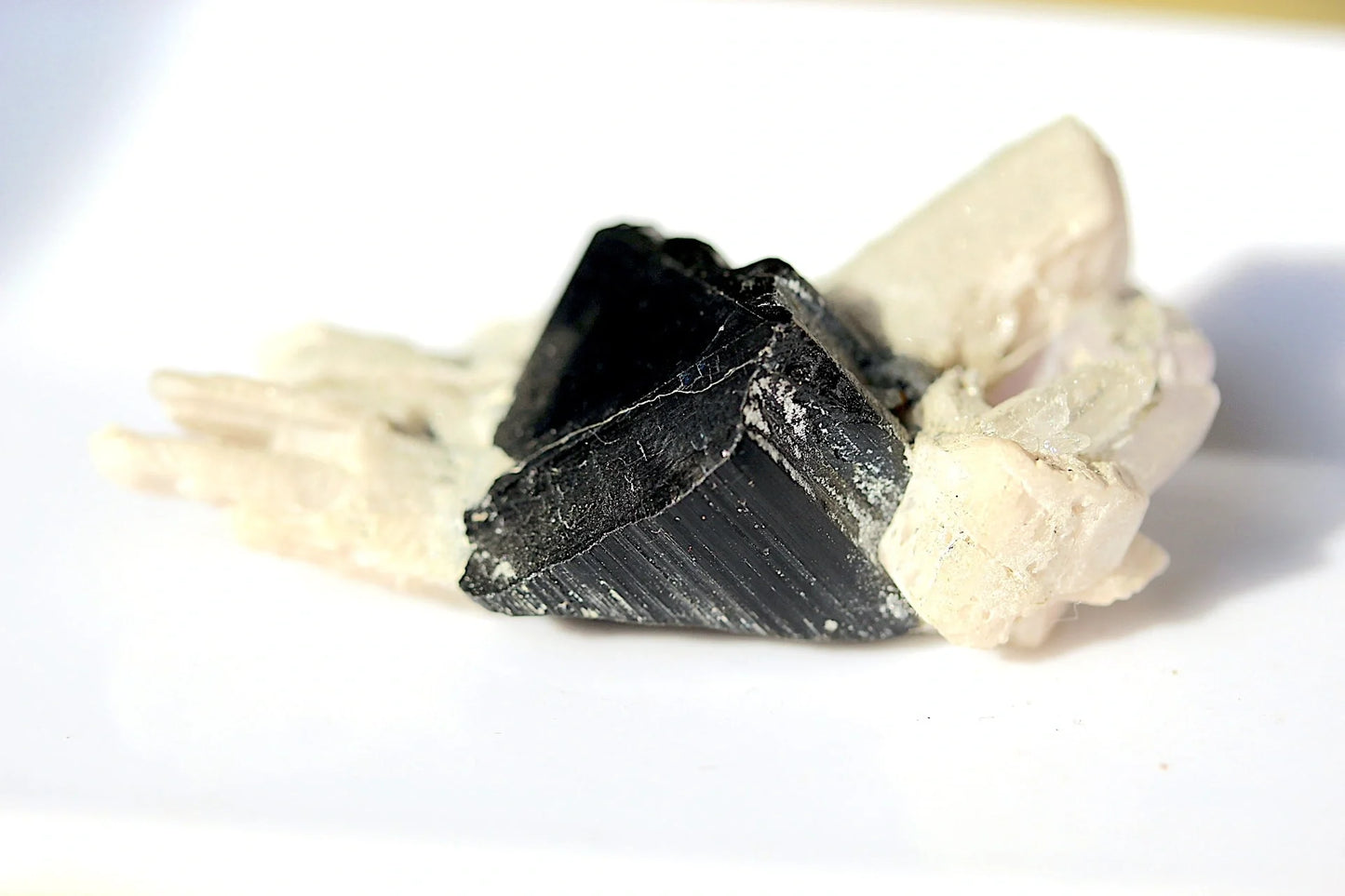 20 Grams Black Tourmaline Crystal on Feldspar – Afghanistan