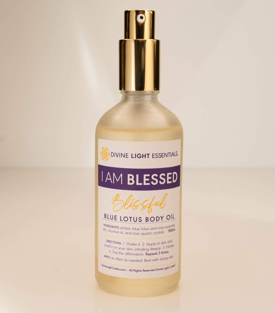 I Am Blessed Blissful Body Oil – Amber, Blue Lotus & Rose Essential Oils - 100 ml