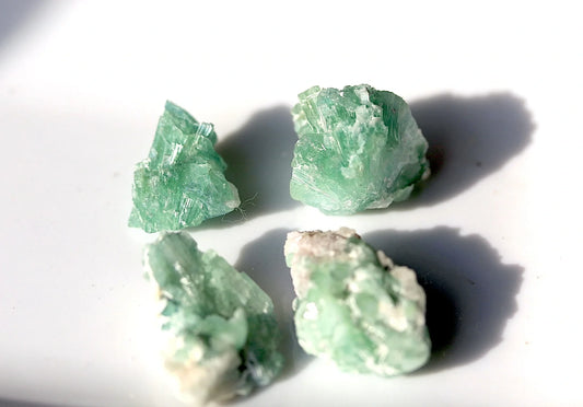 19.6 Gram – 4 Pieces Blue Tourmaline Crystal Thumbnail Specimens from Afghanistan