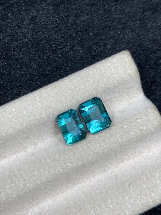 3 Carat Faceted Blue Tourmaline Loose Stones