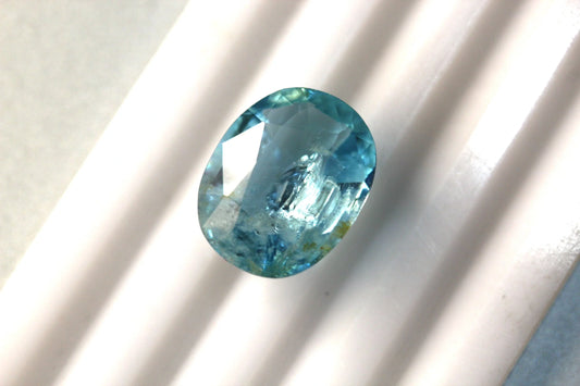 6.95 carats Oval Cut Blue Aquamarine Loose Gem