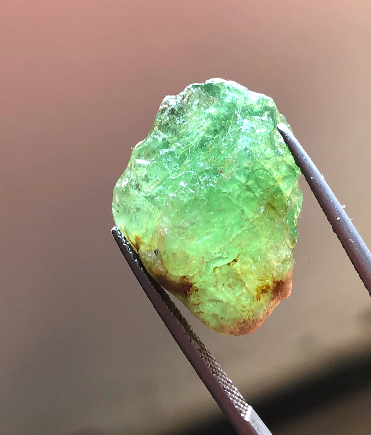30 Carats Translucent Rough Tsavorite Crystal - From Kenyia
