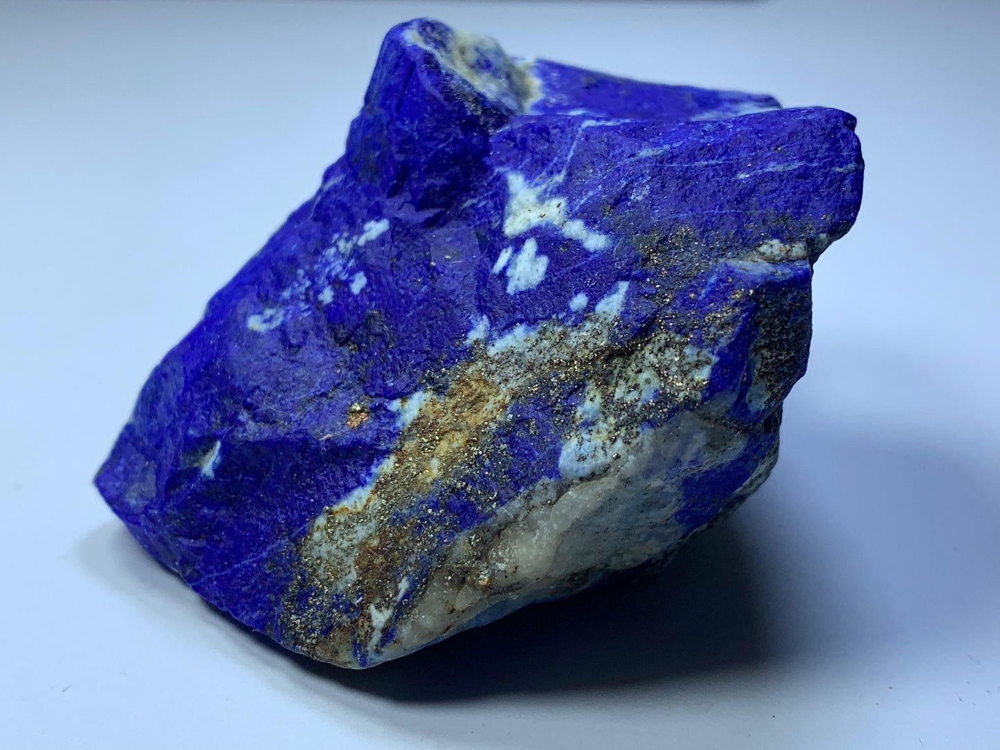 169 Gram Good Quality Rough Lapis Lazuli with Gold Pyrite Inclusions