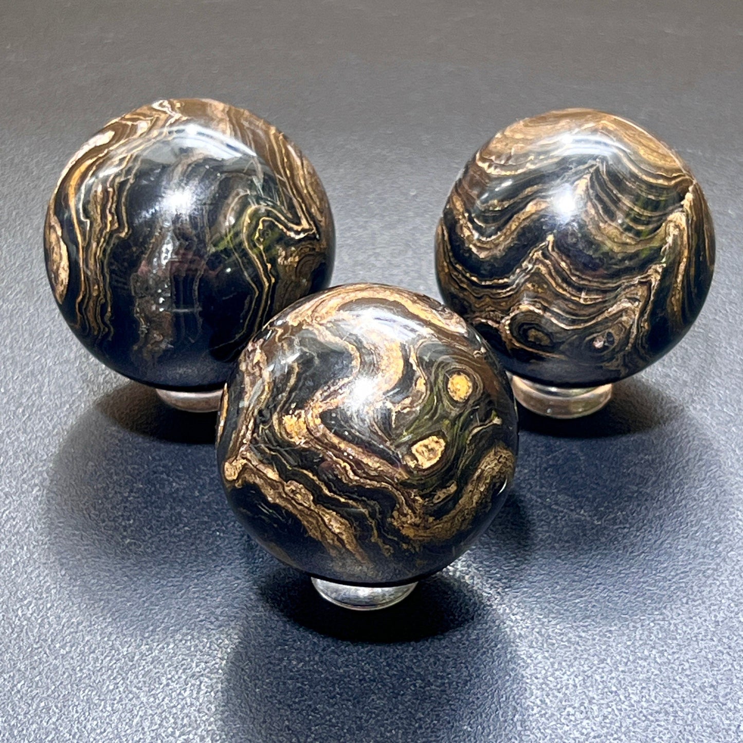 Stromatolite Fossil Spheres (1.5 Inches) Polished Carving