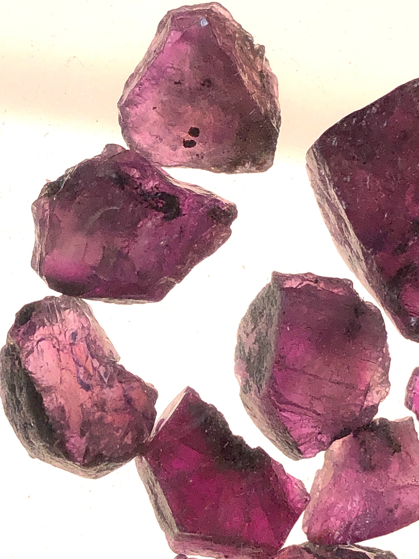 36.8 Carats Natural Uncut Purplish Pink Sapphire Crystals