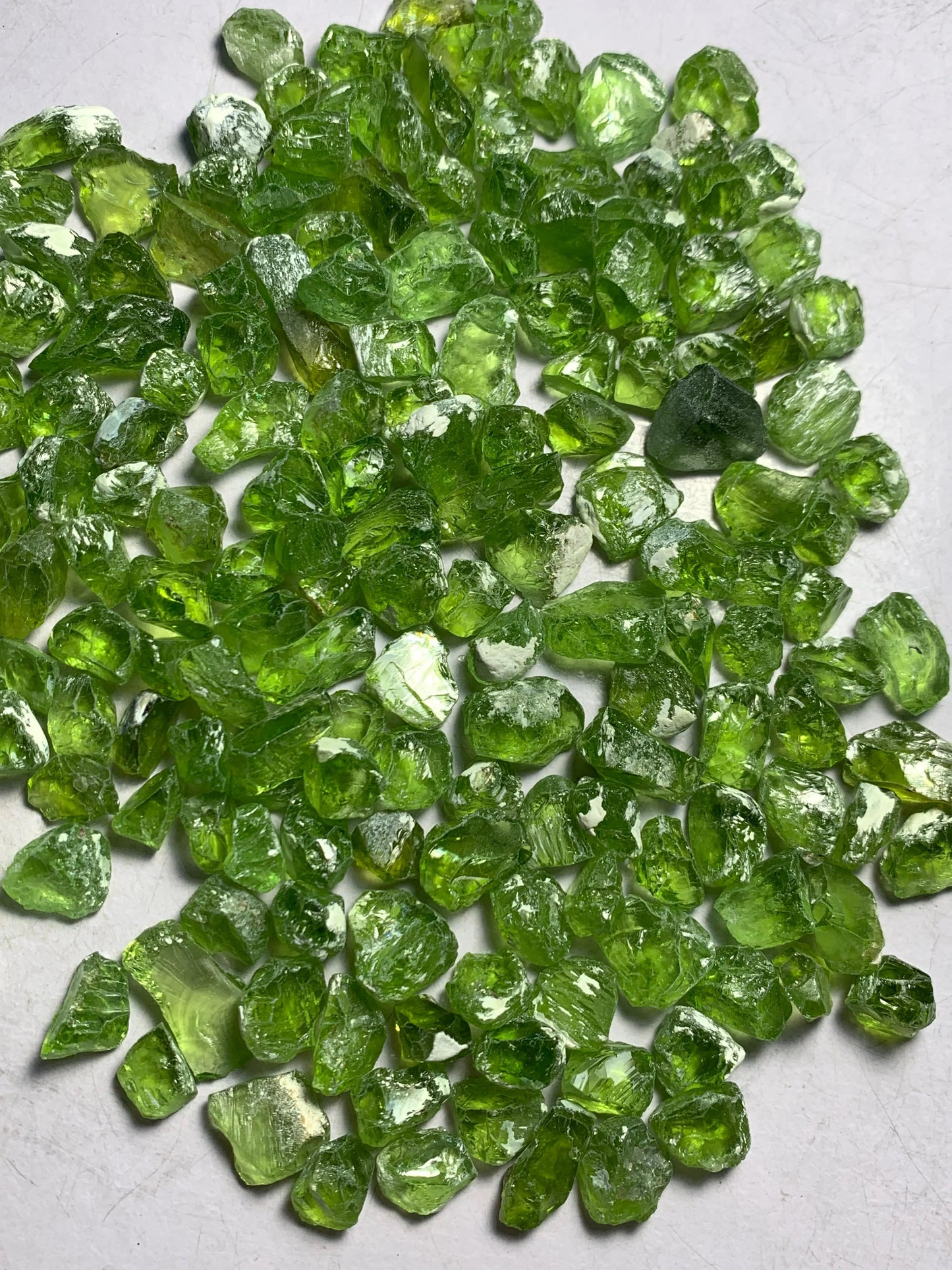Wholesale Facet Rough Peridot Parcel  - 200 Grams Raw Peridots