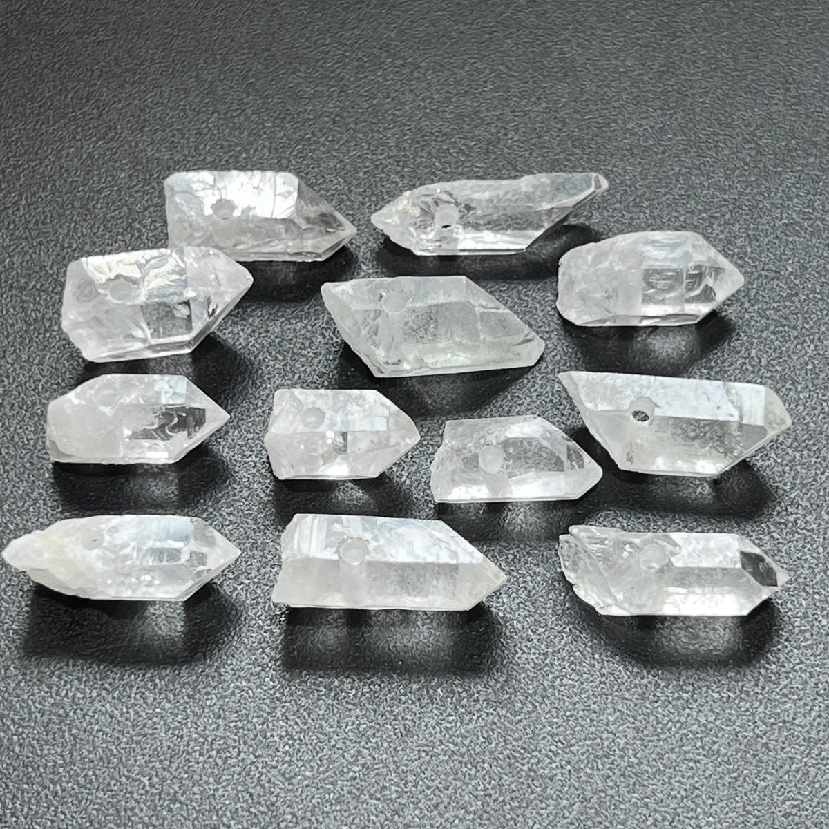 Drilled Clear Quartz Crystal Points (2mm Hole) Wholesale Pendant Beads