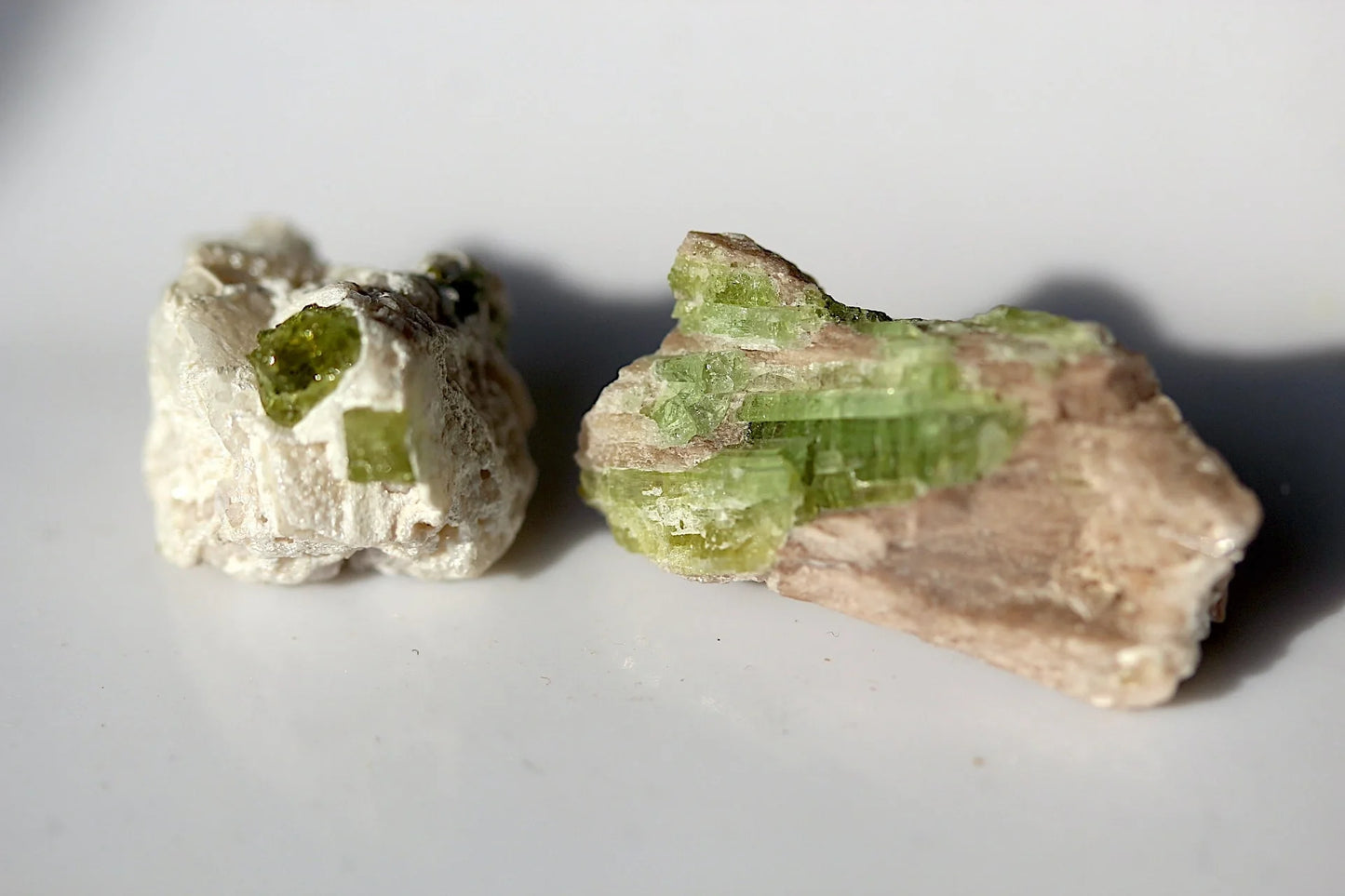 10.13 Gram – 2 Pieces Miniature Green Tourmaline Crystal Specimen from Afghanistan
