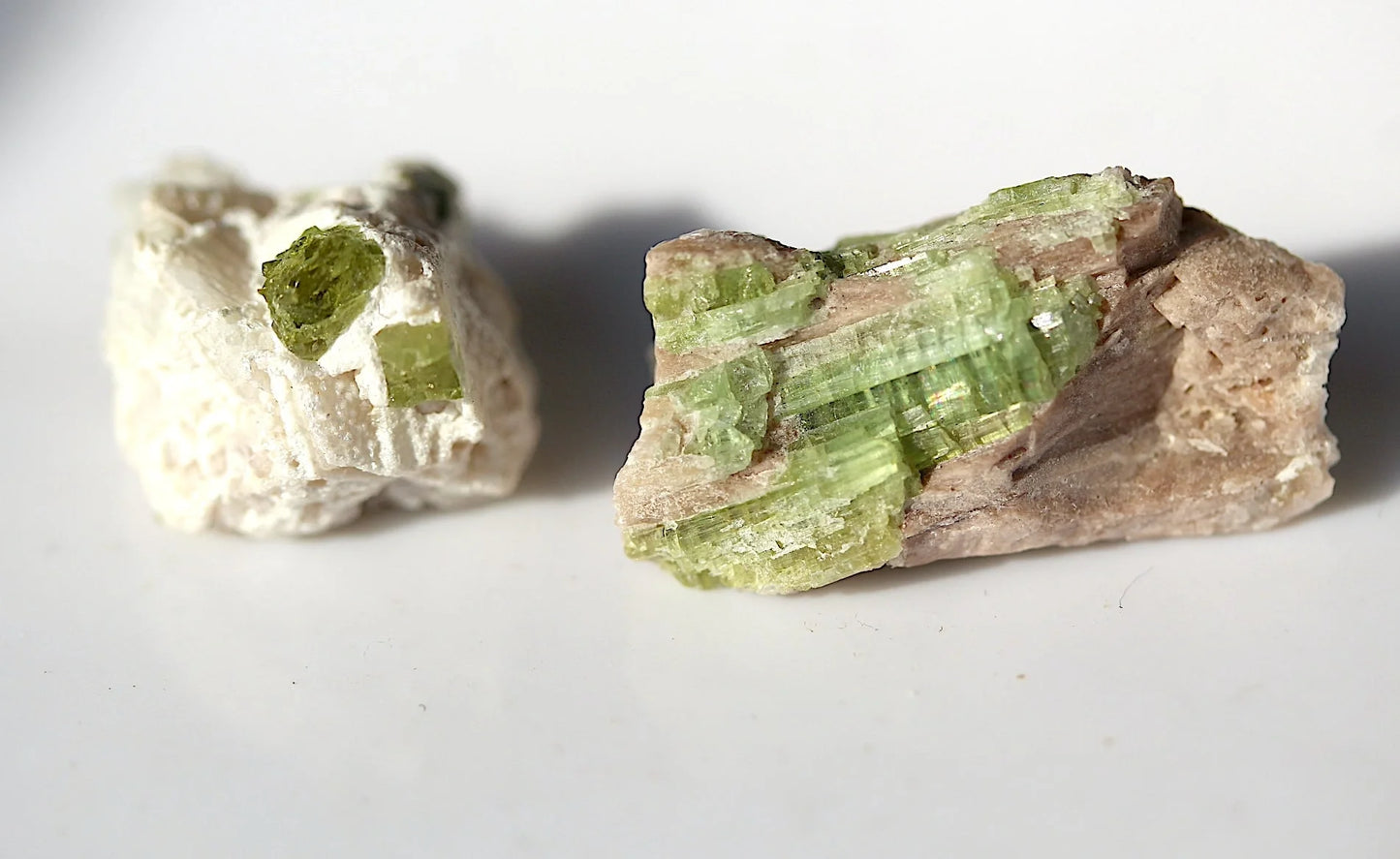 10.13 Gram – 2 Pieces Miniature Green Tourmaline Crystal Specimen from Afghanistan