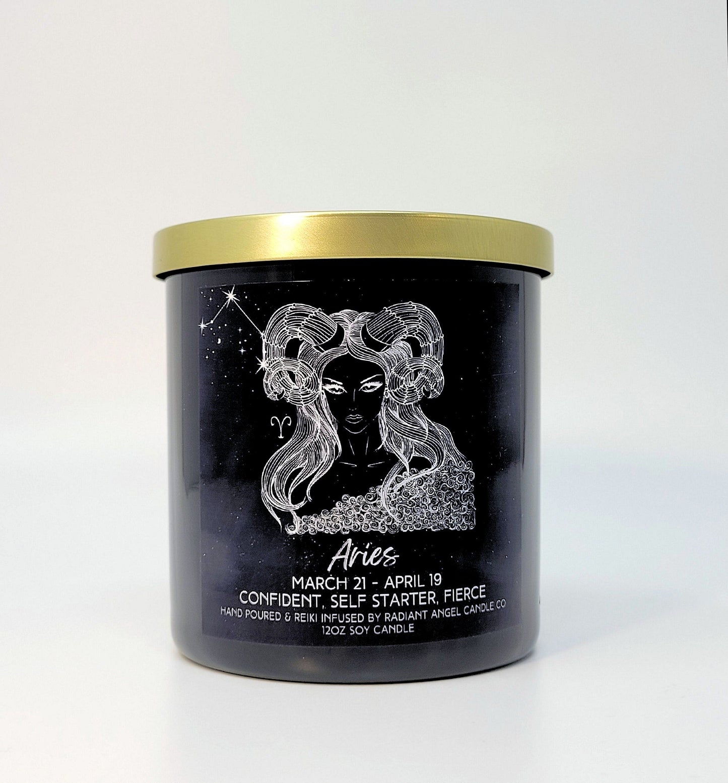 Aries Candle- Aries Goddess Soy Candle- Aries Zodiac Candle
