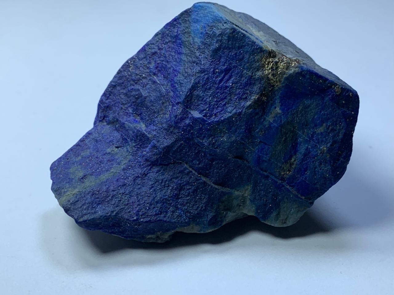 136 Gram Natural Rough Lapis Lazuli Stone with Golden Pyrite | Single Stone Deal