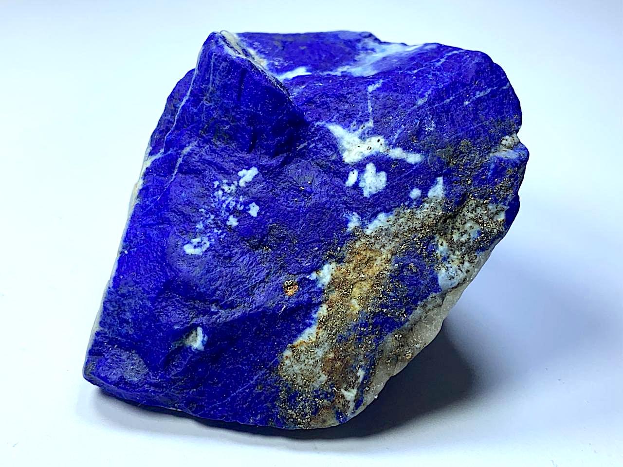 169 Gram Good Quality Rough Lapis Lazuli with Gold Pyrite Inclusions