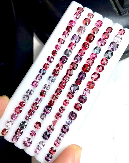 55 Carats Natural Mogok Spinel Loose Stones | Red Spinels | Pink Burma Spinel Deal
